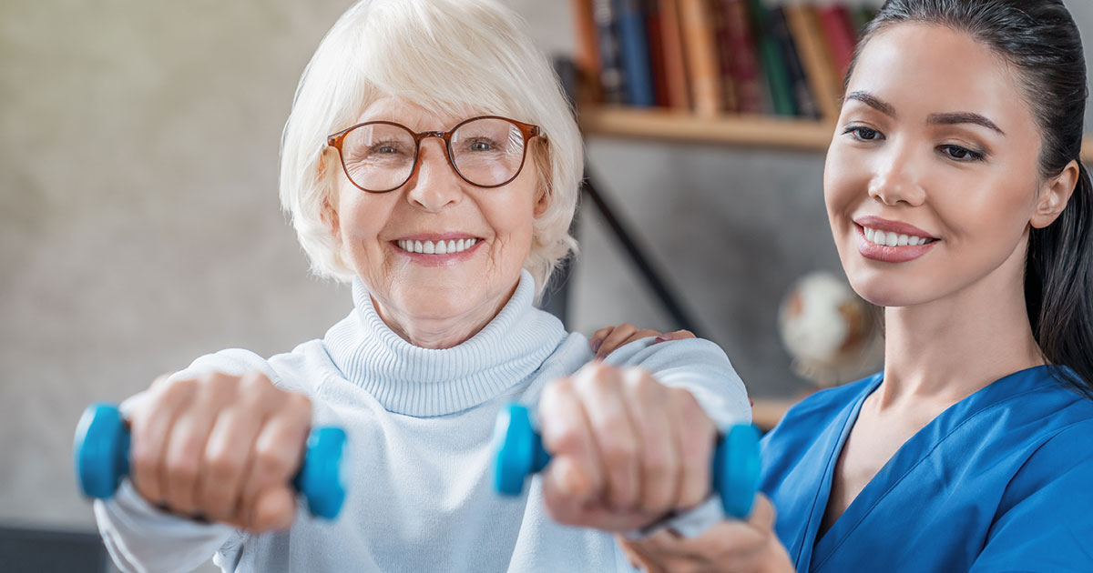 Physical Therapy Elderly Woman