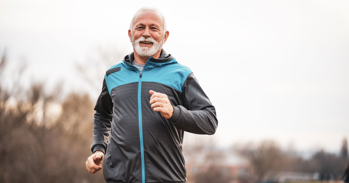 Active Senior Man Jogging