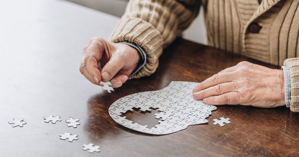 Senior Man Doing Puzzle