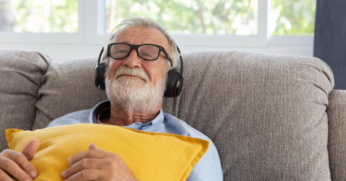 Senior Man With Headphones