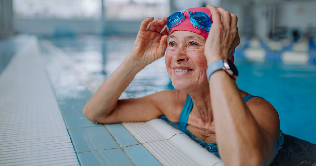 Senior Woman in Swimming Pool