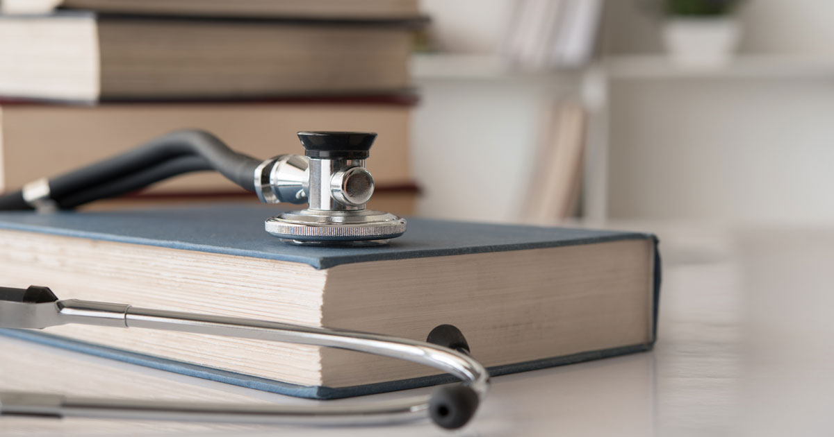 Stethoscope on Medical Textbooks