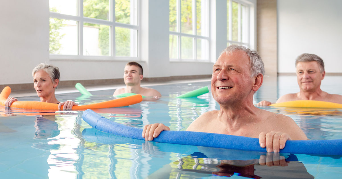 water aerobics class