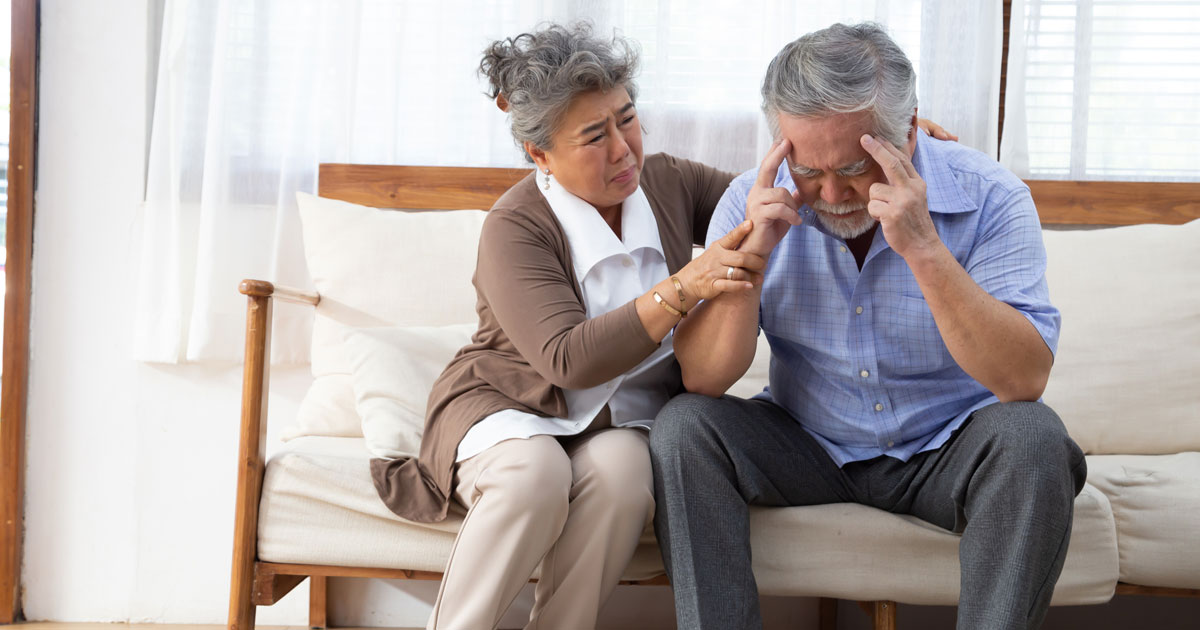 Elderly Asian Couple Battling Dementia